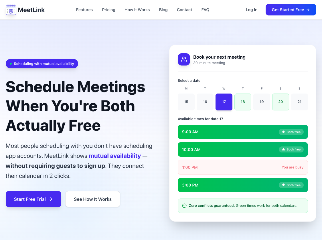 SprintAI Innovation Project: Meetlink - Guests shouldn't need an account to meet you. Meet...